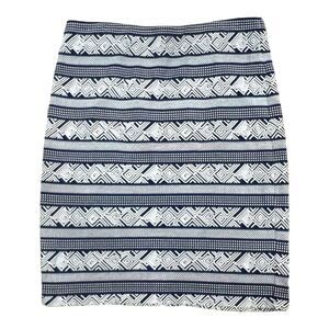 Eloquii Navy Geometric Knit Bandage Skirt 18